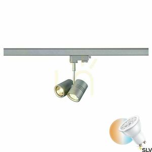 Reflektor do szynoprzewodu 3-fazowy SLV BIMA 2 szary GU10 2x50W 152232 small 0
