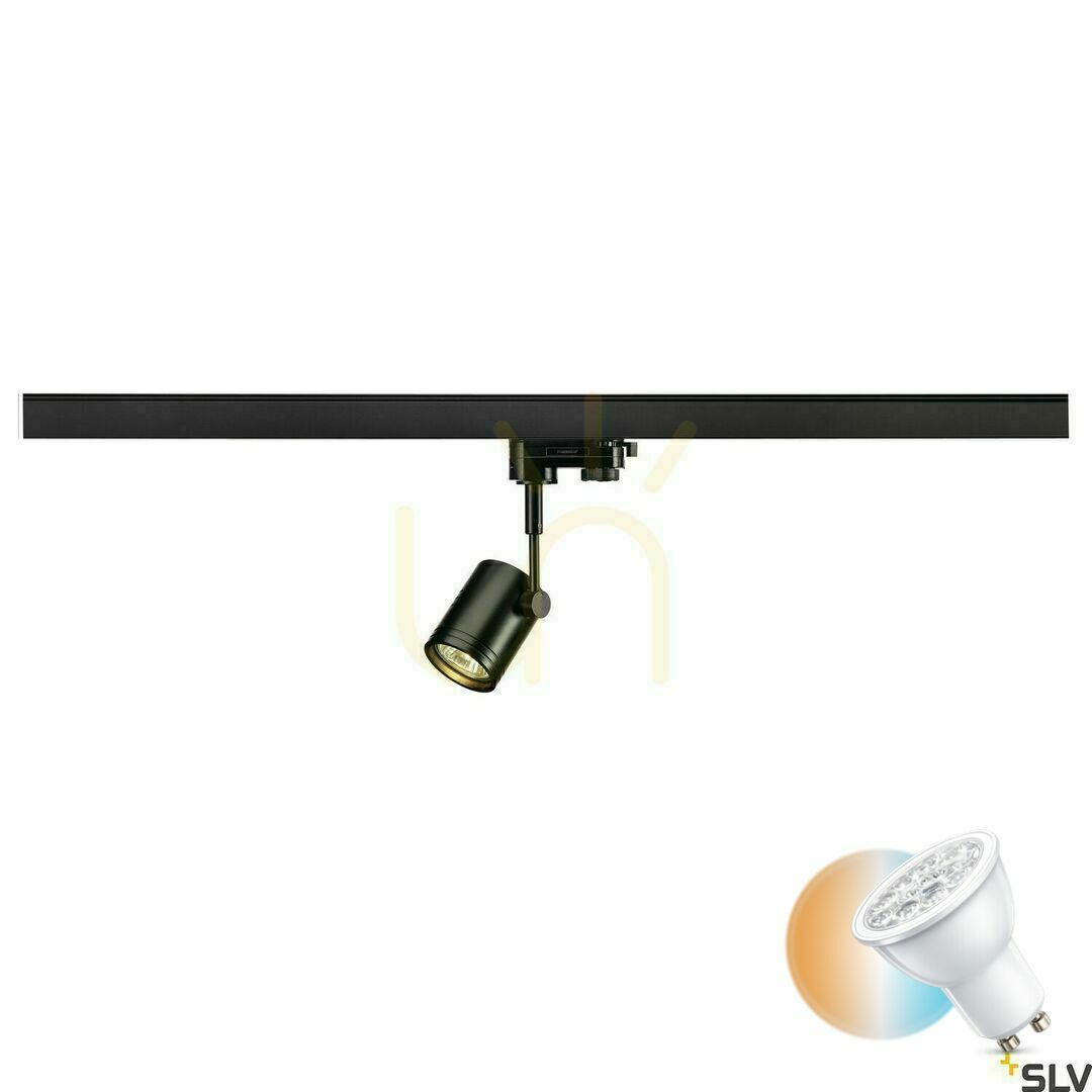 Sprawdź Reflektor szynowy 3-fazowy SLV BIMA 1 czarny GU10 50W 152240 Reflektor szynowy 3-fazowy SLV BIMA 1 czarny GU10 50W 152240