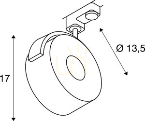 Reflektor szynowy 3-fazowy SLV KALU TRACK biały LED 13W 3000K 152601 6 Reflektor szynowy 3-fazowy SLV KALU TRACK biały LED 13W 3000K 152601 small 6