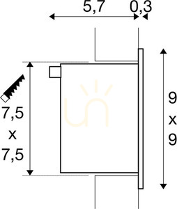 Oprawa wpuszczana SLV FRAME BASIC biała 1W 3000K 113262 small 3