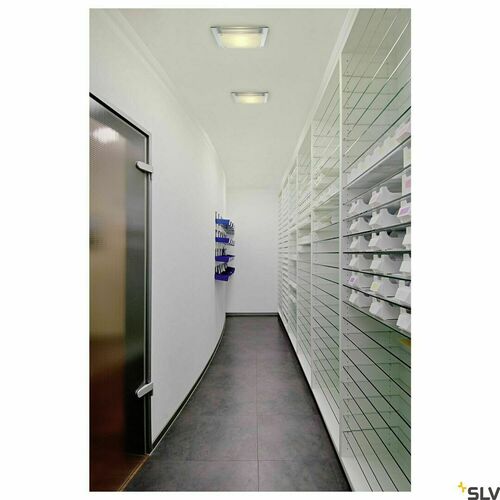 Sprawdź Plafon SLV GLASSA kwadratowy 39×39 cm szkło satynowane 2×E27 155180