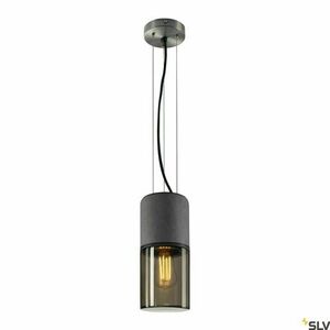Lampa wisząca SLV LISENNE 155714 szara szkło dymione bazalt E27 23 W small 0