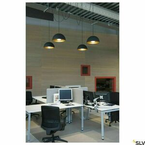 Lampa wisząca SLV FORCHINI M PD-2 czarno-złota 40 cm E27 40W 155910 small 4