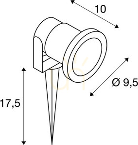 Reflektor zewnętrzny SLV Nautilus Spike szary 35W IP65 227418 small 4