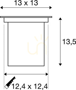Oprawa wpuszczana zewnętrzna SLV DASAR Square GU10 35W stal nierdzewna IP67 229374 small 5