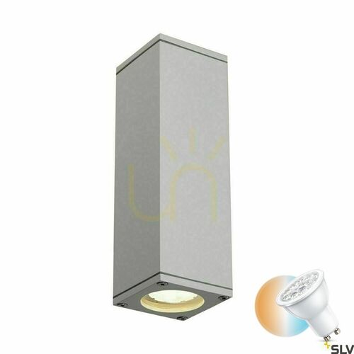 Sprawdź Lampa ogrodowa ścienna SLV THEO up/down szara IP44 35W 229532