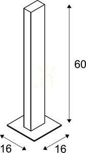 Słupek oświetleniowy SLV H-POL Single 232165 antracyt LED 18W 3000K IP55 66 cm small 4