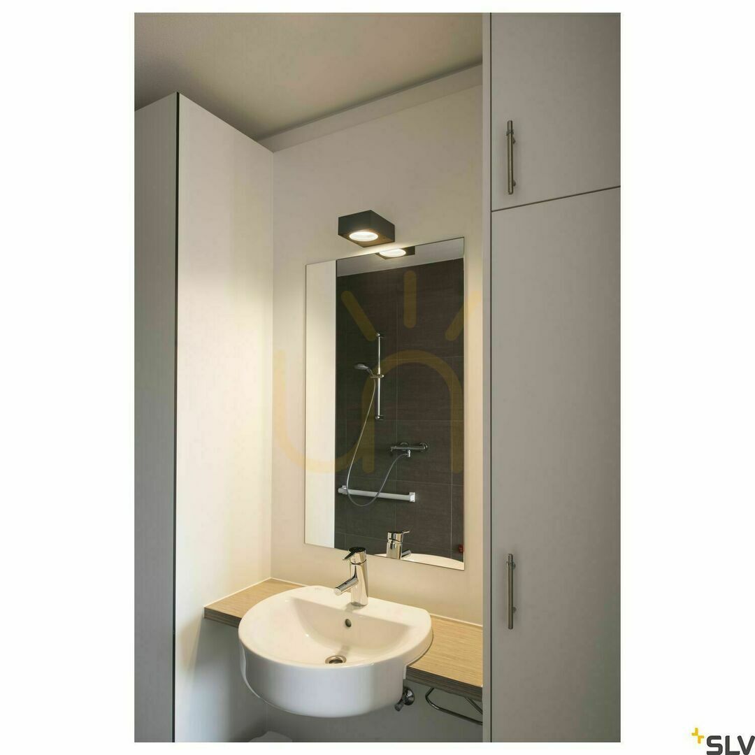 Obejrzyj Lampa ścienna zewnętrzna SLV QUADRASYL WL 15 antracyt IP44 232285 Lampa ścienna zewnętrzna SLV QUADRASYL WL 15 antracyt IP44 232285