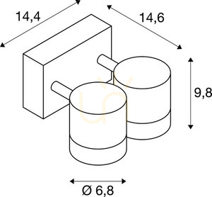 Kinkiet zewnętrzny SLV MYRA WALL szary IP55 233094 4 Kinkiet zewnętrzny SLV MYRA WALL szary IP55 233094 small 4