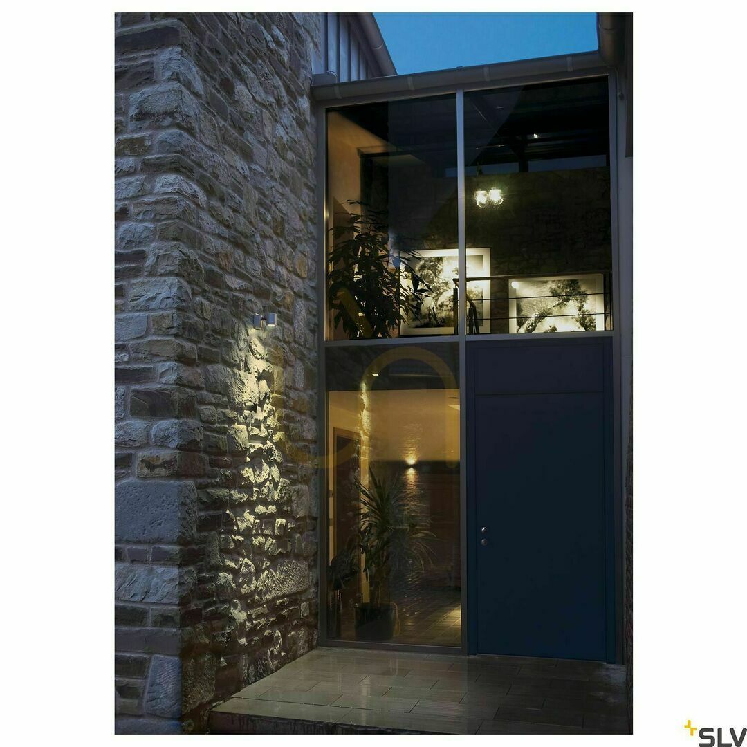 Obejrzyj Kinkiet zewnętrzny SLV MYRA WALL szary aluminium IP55 233104 Kinkiet zewnętrzny SLV MYRA WALL szary aluminium IP55 233104