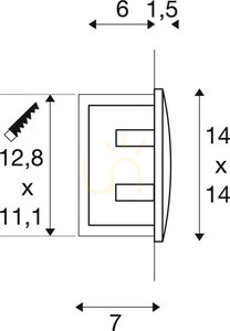 Oprawa wpuszczana zewnętrzna SLV DOWNUNDER OUT LED L antracyt 4W 3000K IP55 233615 small 3
