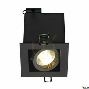 Oprawa wpuszczana SLV KADUX 1 GU10 czarna kwadratowa maks. 50 W przechył 30° otwór 8x8 cm 115510 small 1