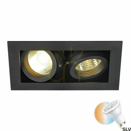 Sprawdź Oprawa wpuszczana SLV KADUX 2 czarna GU10 50W 230V 115520