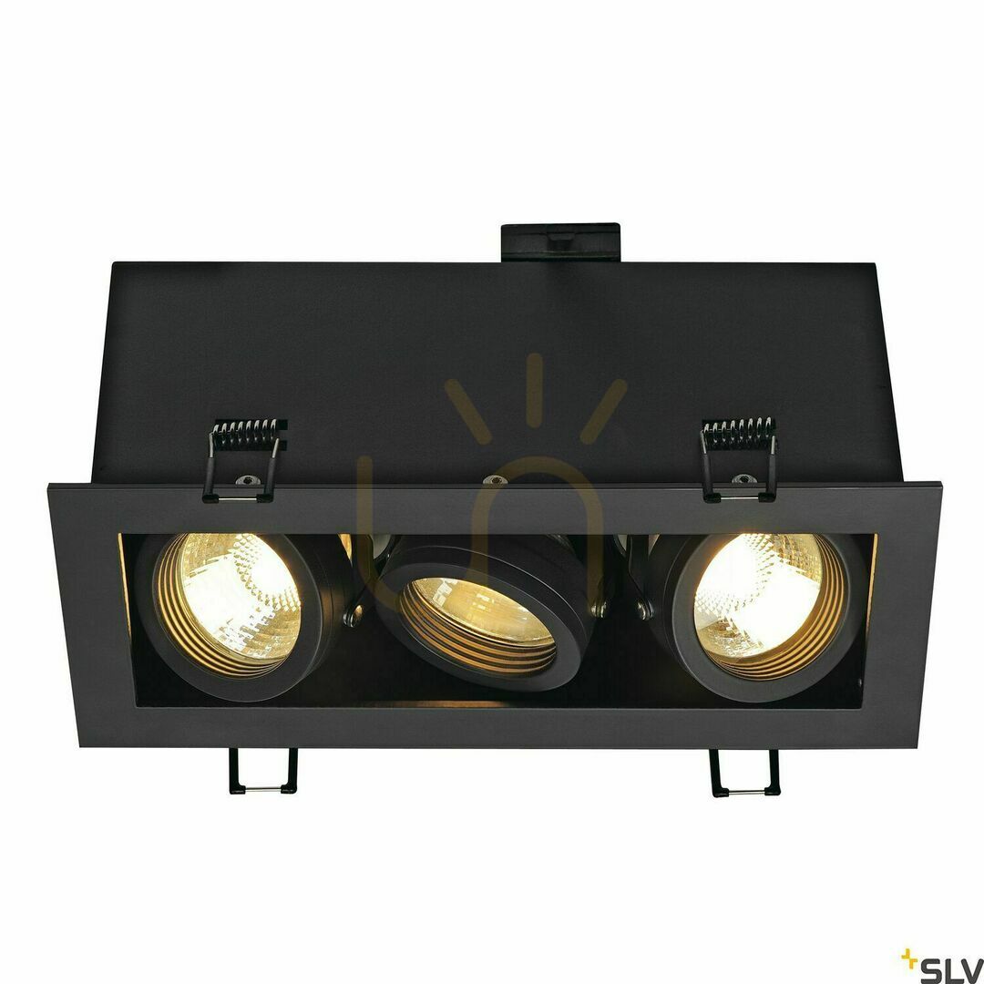 Zobacz Oprawa wpuszczana SLV KADUX 3 czarna GU10 50W 230V 115530 Oprawa wpuszczana SLV KADUX 3 czarna GU10 50W 230V 115530