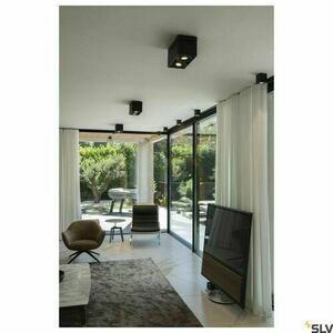 Lampa sufitowa SLV KARDAMOD ES111 czarna stal 75W 117110 small 4