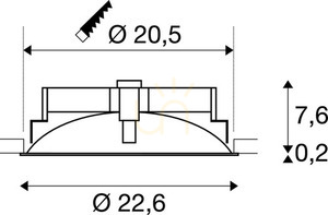 Oprawa wpuszczana SLV OCCULDAS 23 biała LED 23W 3000K 1500lm 117311 small 6