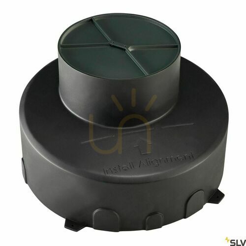 Sprawdź Pojemnik do montażu podłogowego SLV DASAR Premium czarny 30,9 cm 1000655
