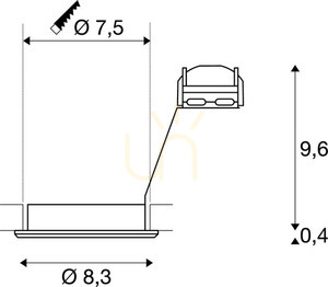 Oprawa wpuszczana SLV PIKA 1000721 szara GU10 50W 230V IP20 small 3