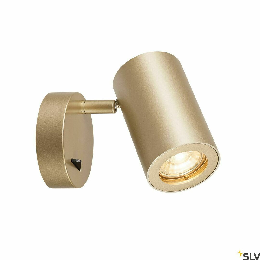 Obejrzyj Lampa natynkowa SLV ENOLA_B GU10 50W złota 230V 1000731 Lampa natynkowa SLV ENOLA_B GU10 50W złota 230V 1000731