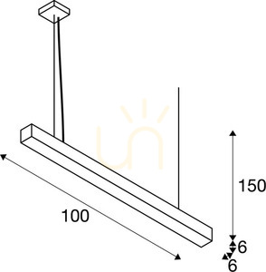 Lampa wisząca SLV Q-LINE PD biała 46W 3000K 100cm 1000926 small 4