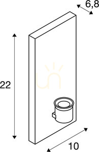 Lampa natynkowa ścienna SLV FENDA Basis biała E27 40W 1001272 small 5