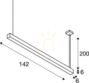 Lampa wisząca SLV Q-LINE DALI LED czarna 142 cm 47W 3000K 1001309 small 5