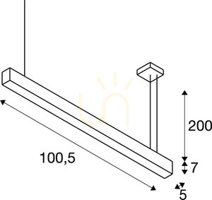 Lampa wisząca SLV GLENOS II LED czarna 105 cm 43W 3000K 1001400 small 4