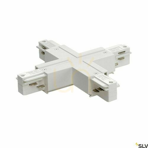 Sprawdź Łącznik X z zasilaniem do szynoprzewodu 3-fazowego SLV EUTRAC biały 1001522