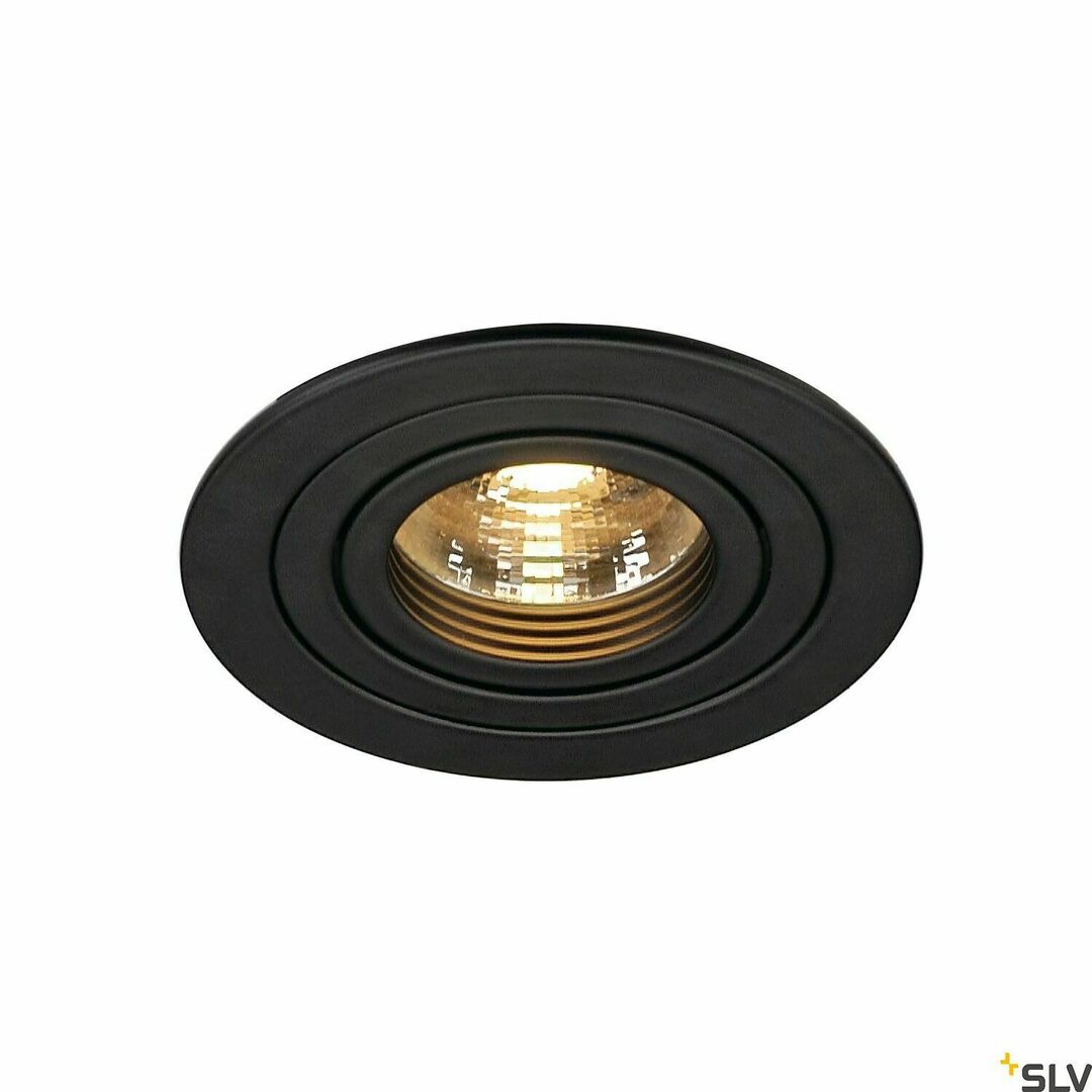 Obejrzyj Oprawa wpuszczana SLV NEW TRIA 1 czarna GU10 50W 111710 Oprawa wpuszczana SLV NEW TRIA 1 czarna GU10 50W 111710