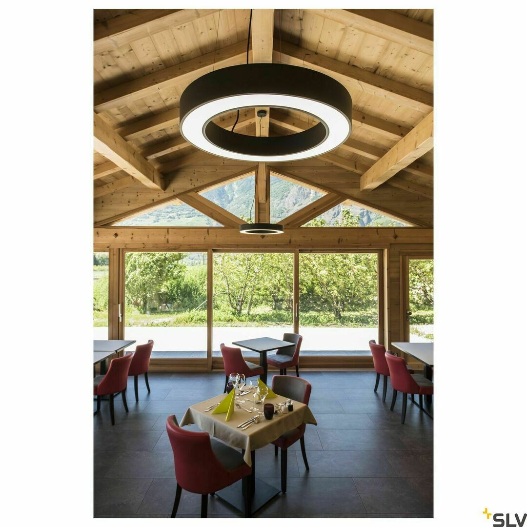 Zobacz Lampa wisząca SLV MEDO RING 60 czarna LED 33W 3000K 133840 Lampa wisząca SLV MEDO RING 60 czarna LED 33W 3000K 133840