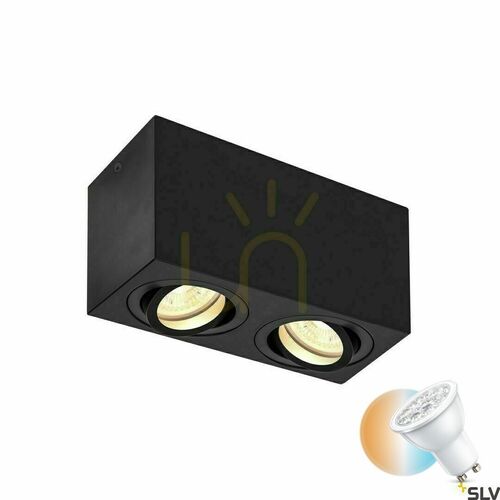 Sprawdź Lampa sufitowa SLV TRILEDO Double Square czarna GU10 2x10W 1002005
