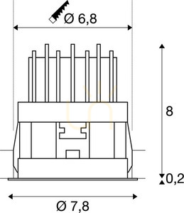 Oprawa wpuszczana LED SLV HORN MAGNA czarna 9W 3000K 1002592 small 5