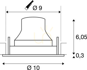 Oprawa wpuszczana SLV NUMINOS MOVE S czarna/chrom 8,6W 3000K 1005342 small 3
