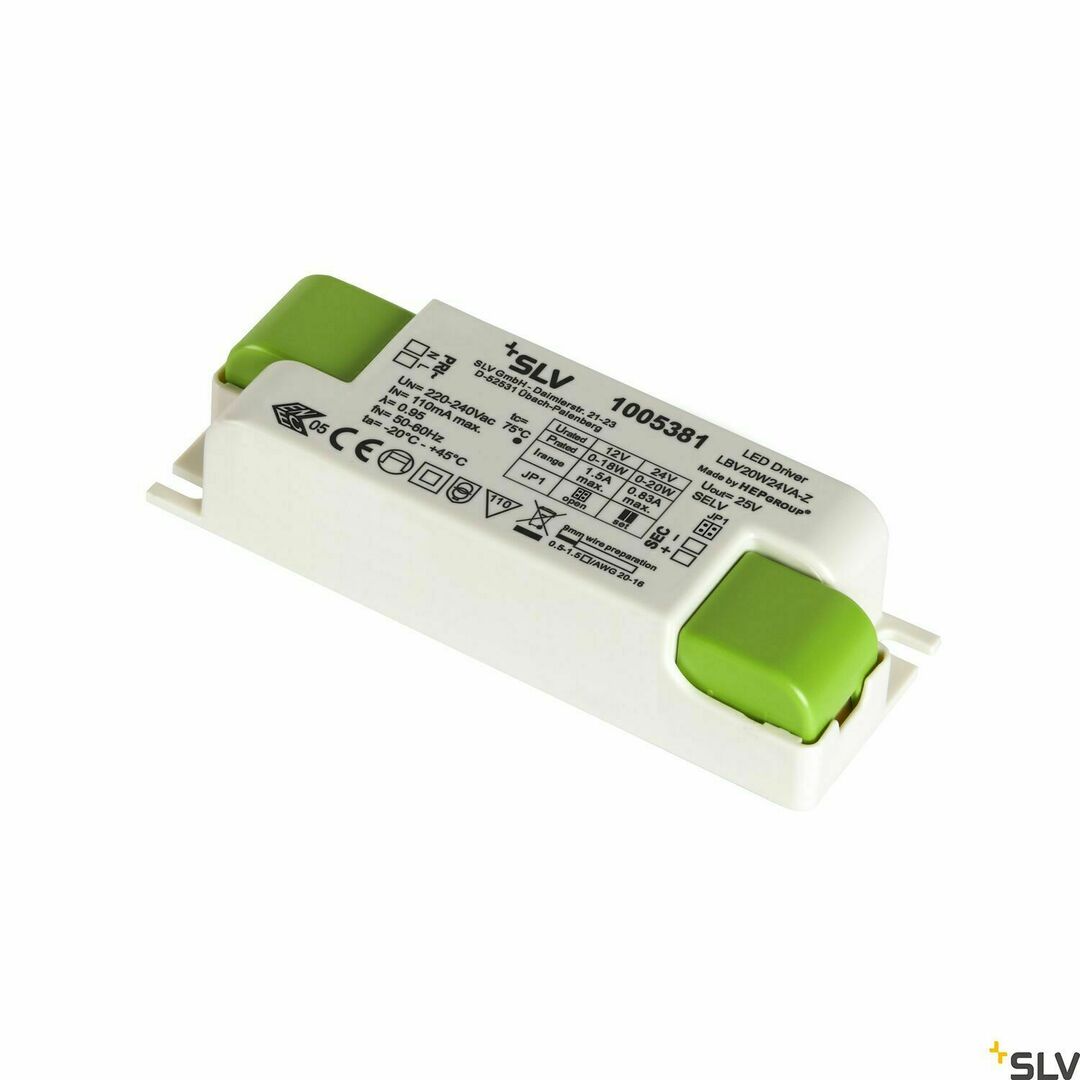Sprawdź Zasilacz LED SLV 20W 12/24V biały 1005381 Zasilacz LED SLV 20W 12/24V biały 1005381