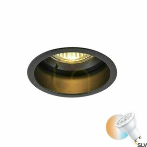 Oprawa wpuszczana SLV HORN GU10 czarna 7,6 cm aluminium 1005435 small 0