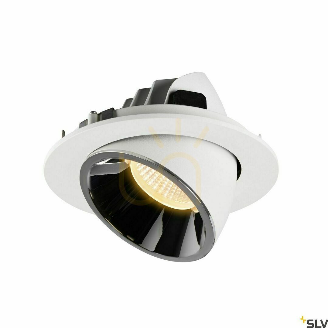 Obejrzyj Oprawa wpuszczana SLV NUMINOS GIMBLE L biała/chrom 25,4W 3000K 1006004 Oprawa wpuszczana SLV NUMINOS GIMBLE L biała/chrom 25,4W 3000K 1006004
