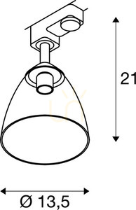 Lampa do szynoprzewodu SLV PARA CONE GL GU10 biała 3-fazowa 1006158 small 6