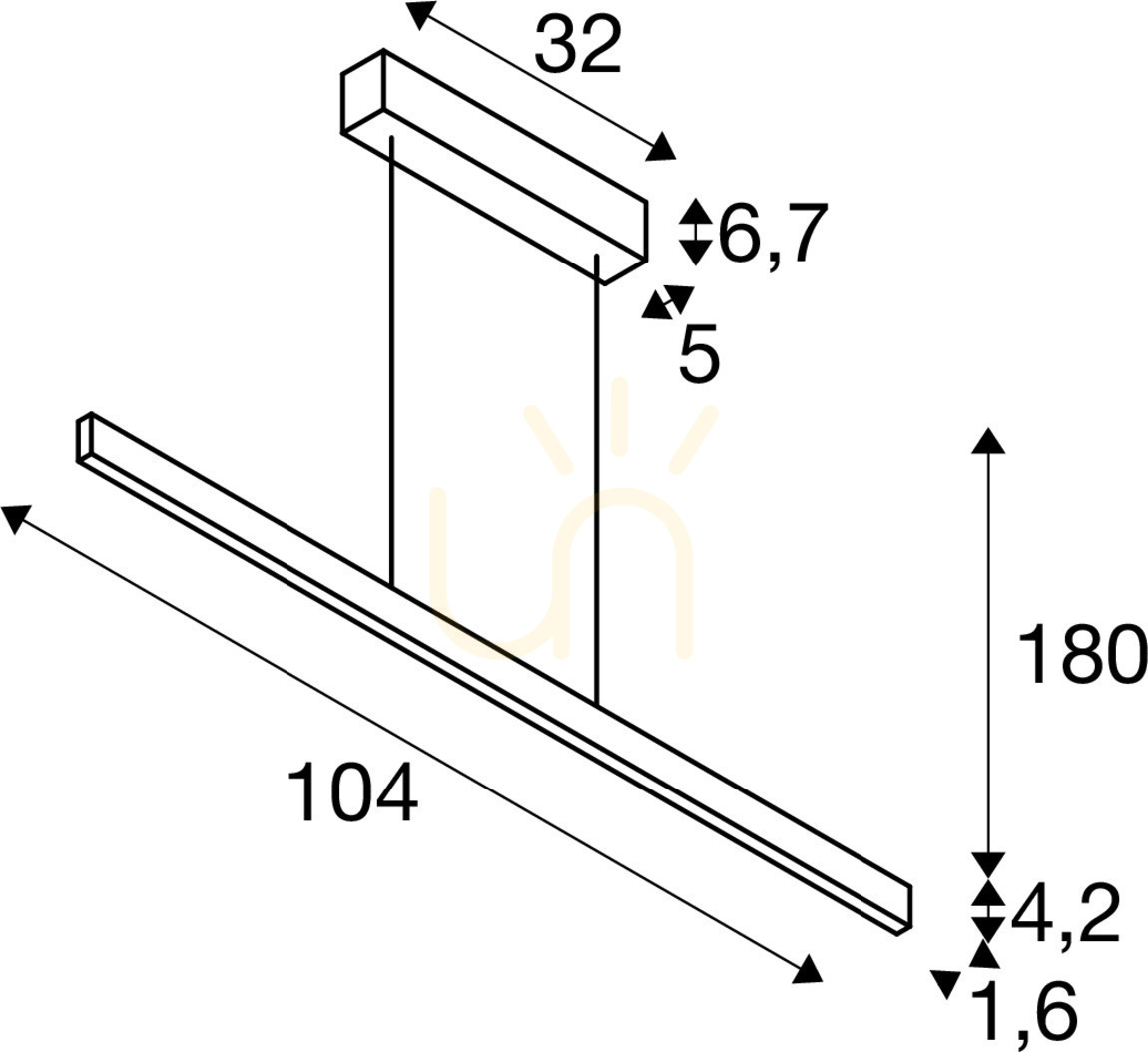 Zobacz Lampa wisząca SLV ONE LINEAR 1006187 mosiądz 24W LED 2700/3000K 104 cm Lampa wisząca SLV ONE LINEAR 1006187 mosiądz 24W LED 2700/3000K 104 cm