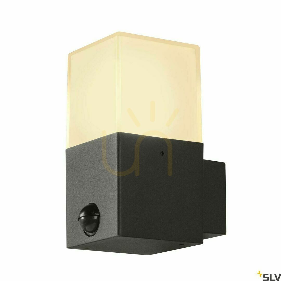 Zobacz Lampa ścienna zewnętrzna SLV GRAFIT z czujnikiem ruchu antracyt E27 IP44 1006183 Lampa ścienna zewnętrzna SLV GRAFIT z czujnikiem ruchu antracyt E27 IP44 1006183
