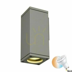 Lampa ścienna zewnętrzna SLV THEO Wall szara IP44 35W 229524 small 0