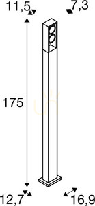 Słupek oświetleniowy SLV ESKINA FRAME Double 175 antracyt 27W IP65 1005440 small 4