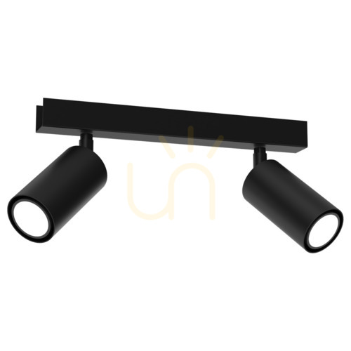Sprawdź Lampa sufitowa Milagro Hudson czarna, listwa z 2 reflektorkami 2xGU10