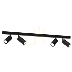 Lampa Sufitowa Hudson Black 4x Gu10 small 0
