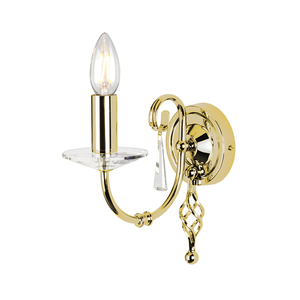 Lampa ścienna Aegean 1 Light - polerowany mosiądz Elstead small 0