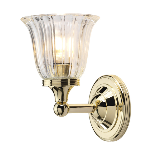 Sprawdź Lampa ścienna Austen 1 Light - polerowany mosiądz Elstead