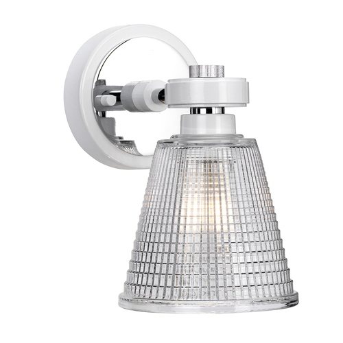 Sprawdź Gunnislake 1 Light Kinkiet - Biały Polerowany Chrom Elstead
