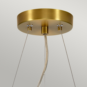 Lampa wisząca Pearce 14" z postarzaną mosiężną patelnią sufitową Elstead small 2