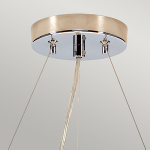 Lampa wisząca Pearce 18" z polerowaną chromowaną patelnią sufitową Elstead small 1