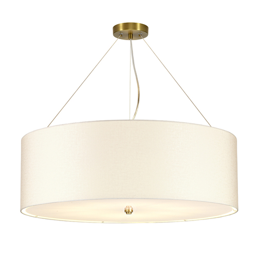 Sprawdź Lampa Wisząca Pearce 30" z postarzaną mosiężną patelnią sufitową Elstead