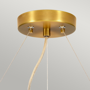 Lampa wisząca Pearce 34" z postarzaną mosiężną patelnią sufitową Elstead small 1